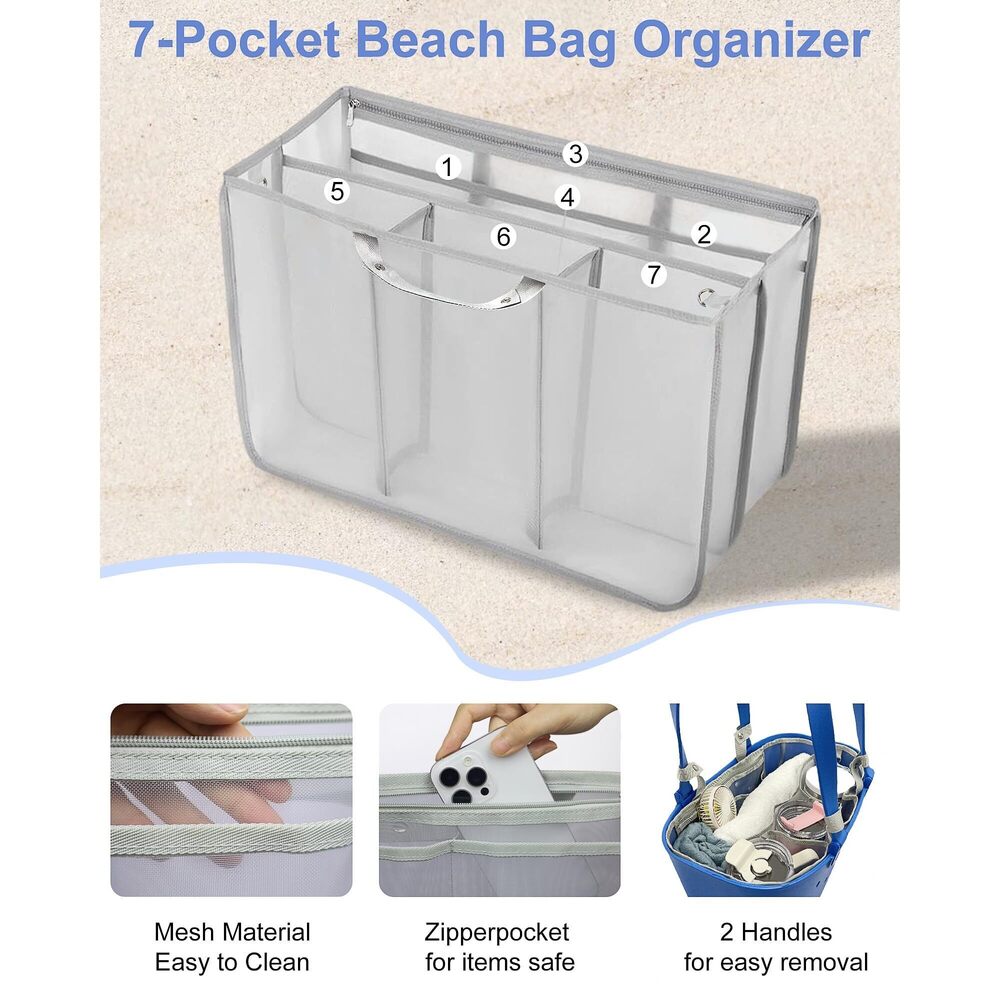 9942 Beach Bag Organizer Inserts Compatible With Large Simple Modern View 3